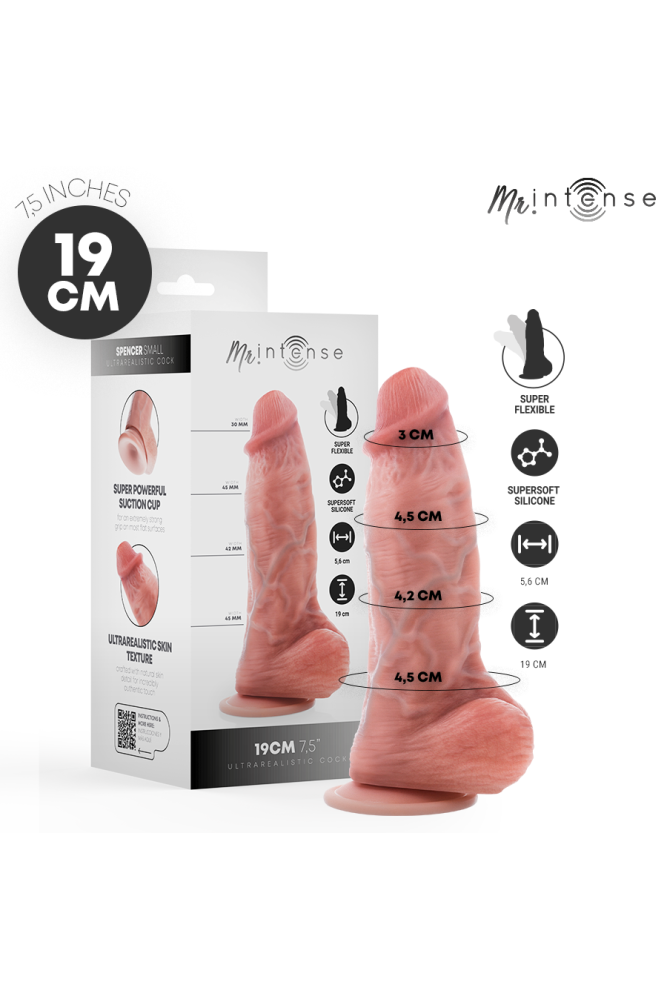 MR INTENSE - PICCOLO SPENCER DILDO IN SILICONE 19 CM -Ø- 4