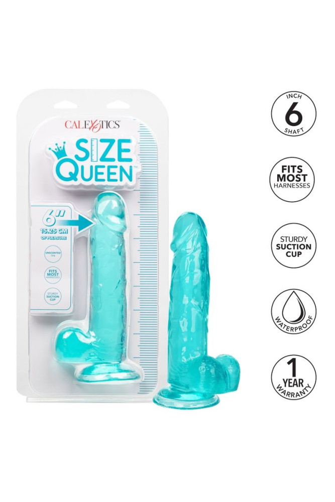 CALEXOTICS - DILDO REGINA TAGLIA BLU 15.3 CM