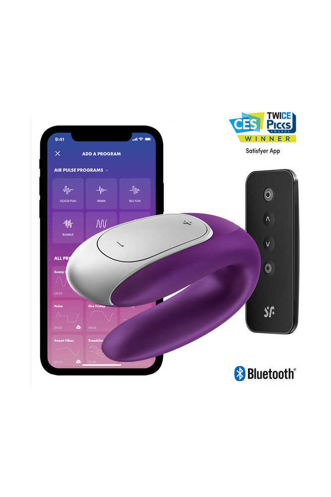 SATISFYER - VIBRATORE DOPPIO PARTNER DIVERTENTE VIOLA