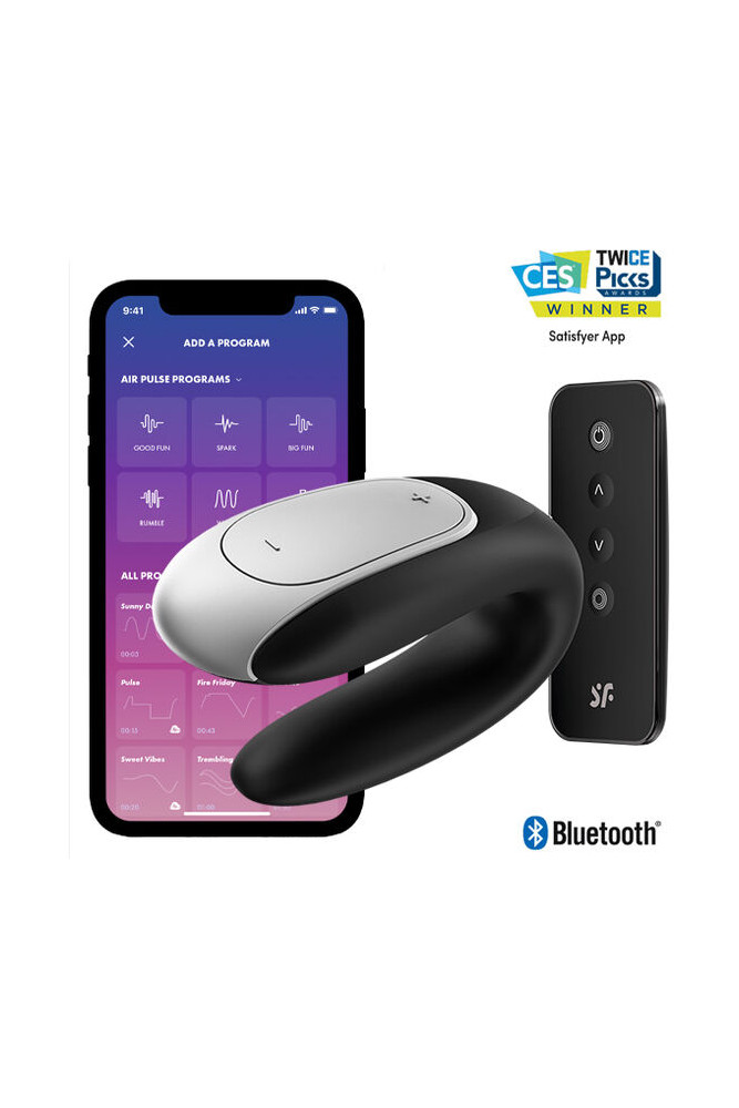 SATISFYER - VIBRATORE DOUBLE FUN PARTNER NERO