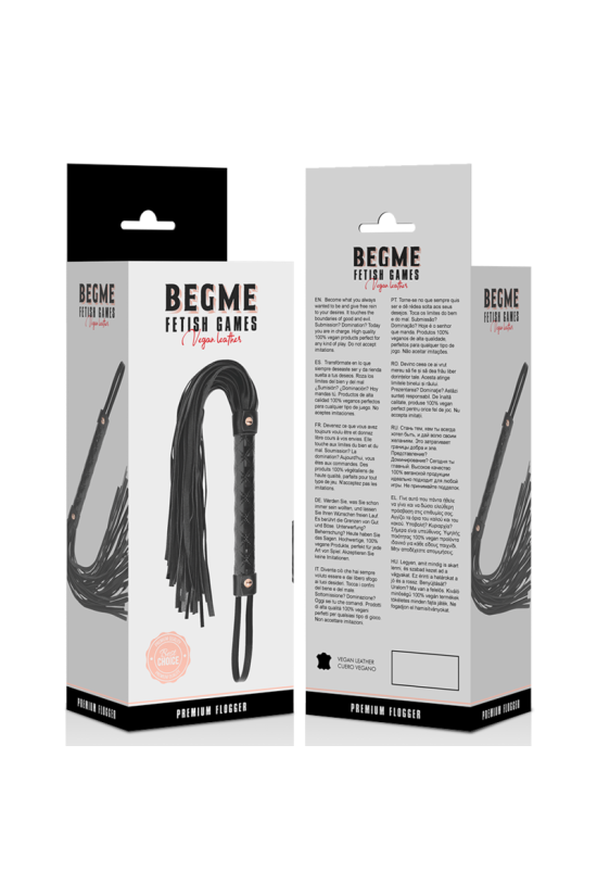 BEGME - BLACK EDITION FLOGGER IN PELLE VEGANA