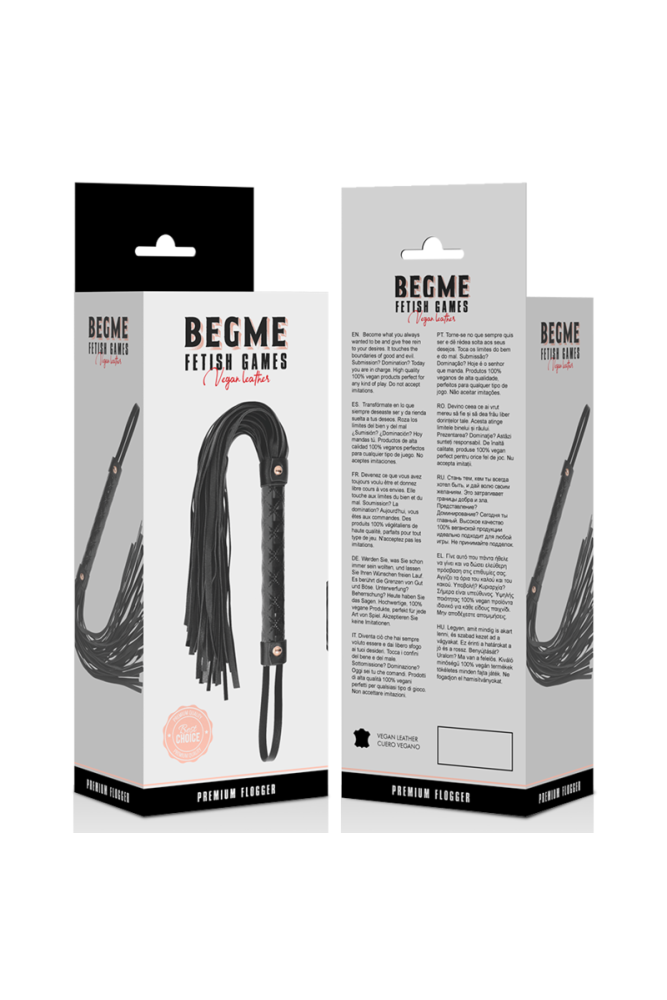 BEGME - BLACK EDITION FLOGGER IN PELLE VEGANA
