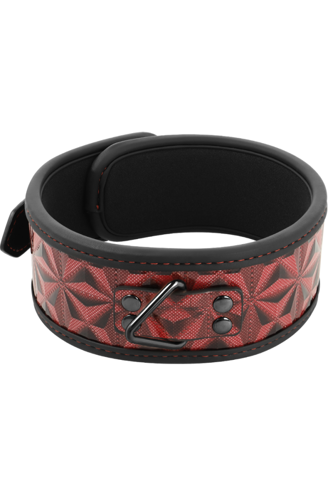 BEGME - COLLARE IN PELLE VEGANA PREMIUM RED EDITION CON FODERA IN NEOPRENE