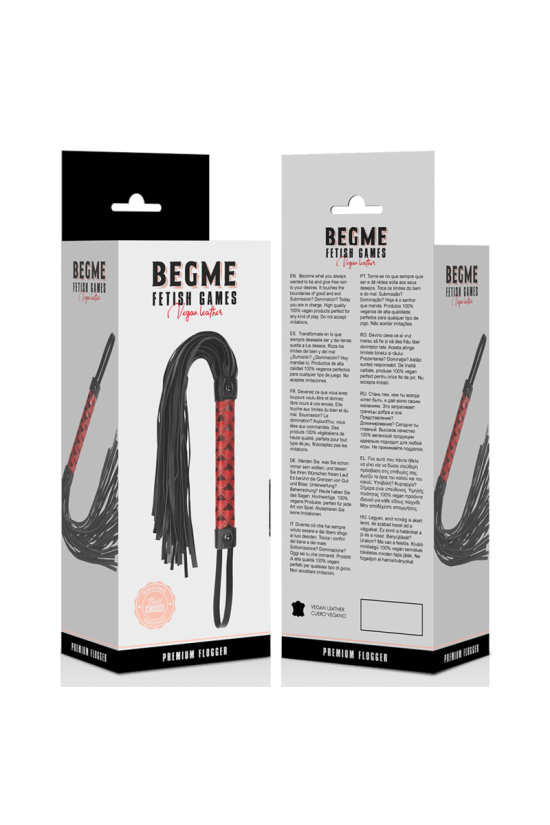 BEGME - FLOGGER IN PELLE VEGANA EDIZIONE ROSSA