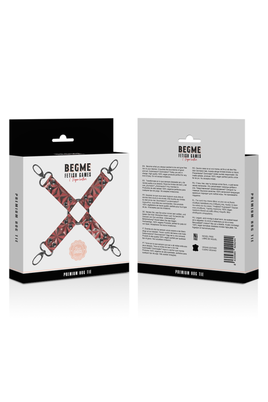 BEGME - CRAVATTA DI MAIALE IN PELLE VEGANA PREMIUM EDIZIONE ROSSA