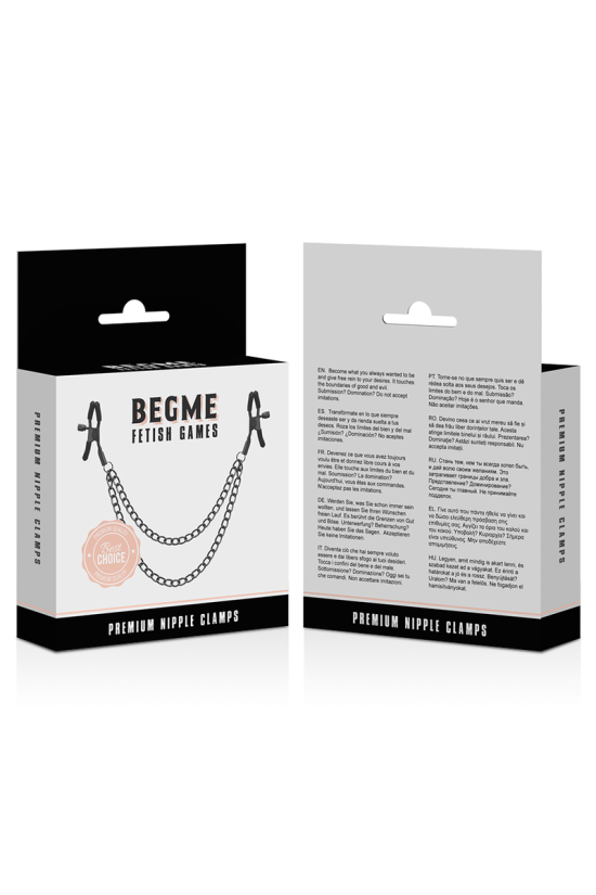 BEGME - CLIP PER CAPEZZOLI RED EDITION CON CATENA