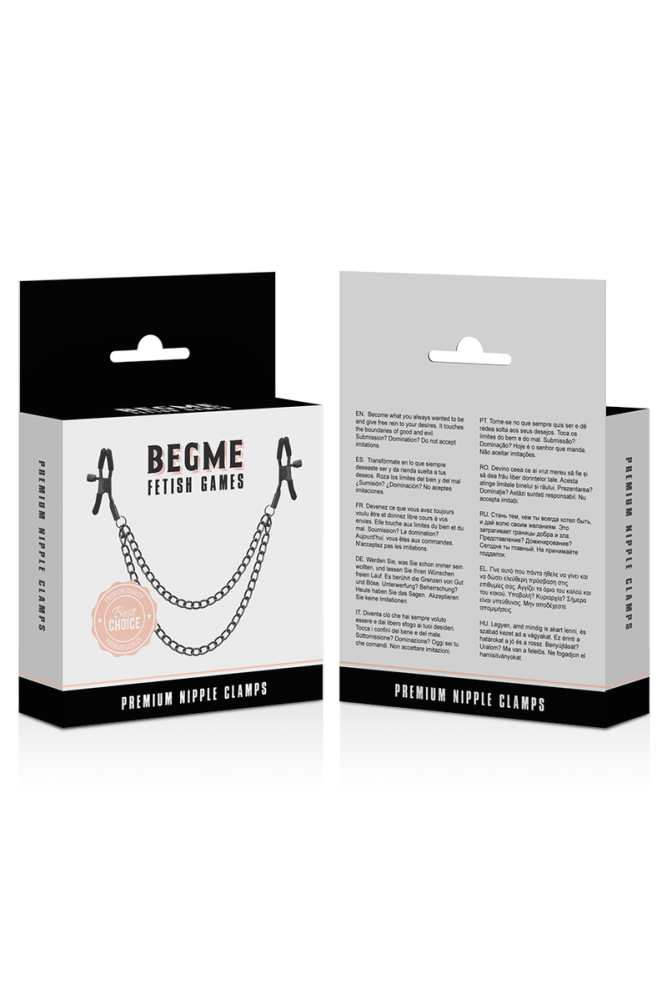 BEGME - CLIP PER CAPEZZOLI RED EDITION CON CATENA