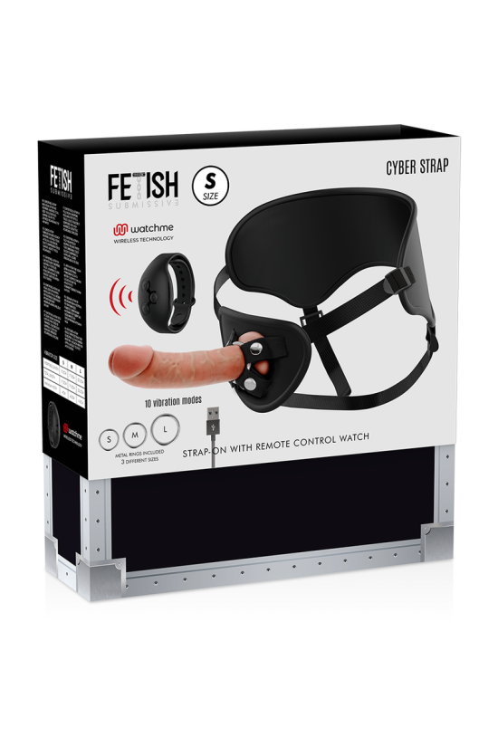 FETISH SUBMISSIVE CYBER STRAP - IMBRAGATURA CON TELECOMANDO TECNOLOGIA DILDO WATCHME S