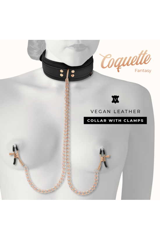 COQUETTE CHIC DESIRE - COLLANA CON PINZA PER CAPEZZOLI FANTASIA CON FODERA IN NEOPRENE