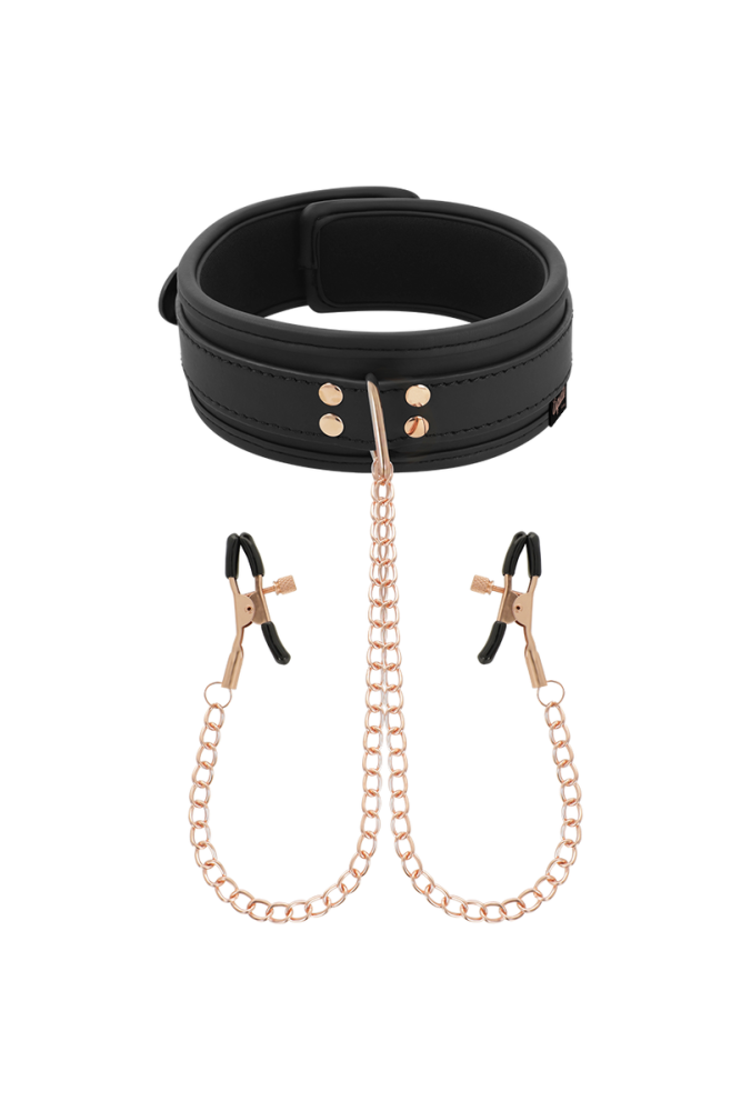 COQUETTE CHIC DESIRE - COLLANA CON PINZA PER CAPEZZOLI FANTASIA CON FODERA IN NEOPRENE