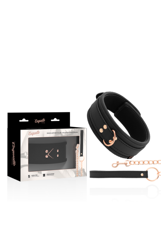 COQUETTE CHIC DESIRE - COLLANA IN PELLE FANTASIA VEGANA CON CINTURINO E FODERA IN NEOPRENE