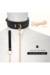 COQUETTE CHIC DESIRE - COLLANA IN PELLE FANTASIA VEGANA CON CINTURINO E FODERA IN NEOPRENE