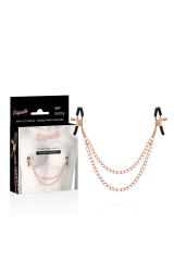 COQUETTE CHIC DESIRE - CLIPS PER CAPEZZOLI IN METALLO FANTASIA CON CATENA