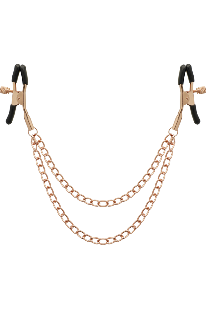 COQUETTE CHIC DESIRE - CLIPS PER CAPEZZOLI IN METALLO FANTASIA CON CATENA