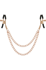 COQUETTE CHIC DESIRE - CLIPS PER CAPEZZOLI IN METALLO FANTASIA CON CATENA