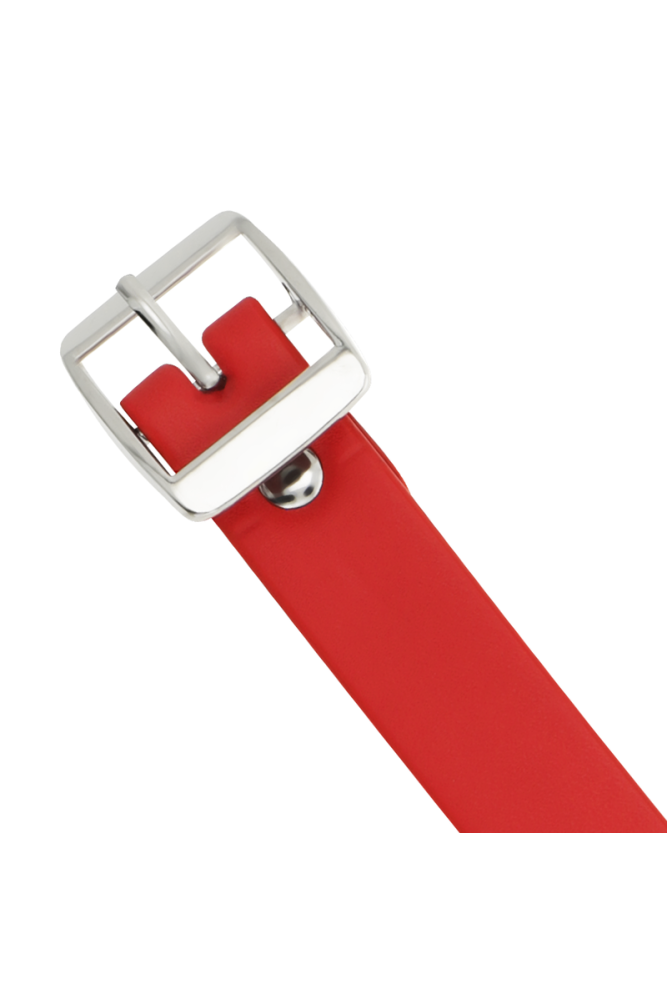 COQUETTE CHIC DESIRE - COLLANA IN PELLE VEGANA ROSSA ACCESSORIO FETISH DONNA