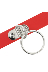 COQUETTE CHIC DESIRE - COLLANA IN PELLE VEGANA ROSSA ACCESSORIO FETISH DONNA