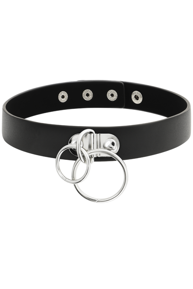 COQUETTE CHIC DESIRE - GIROCOLLO IN PELLE VEGANA CON DOPPIO ANELLO