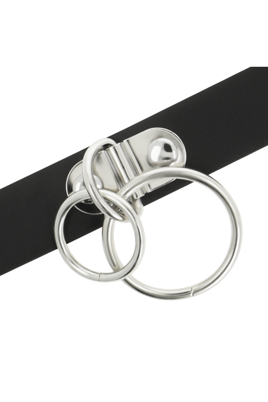 COQUETTE CHIC DESIRE - GIROCOLLO IN PELLE VEGANA CON DOPPIO ANELLO