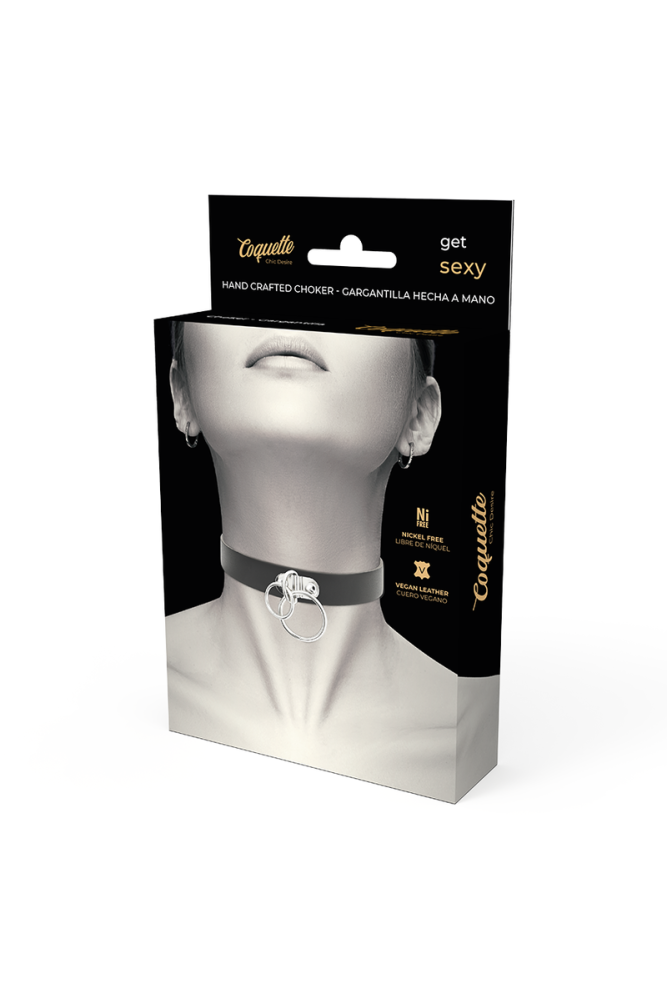 COQUETTE CHIC DESIRE - GIROCOLLO IN PELLE VEGANA CON DOPPIO ANELLO