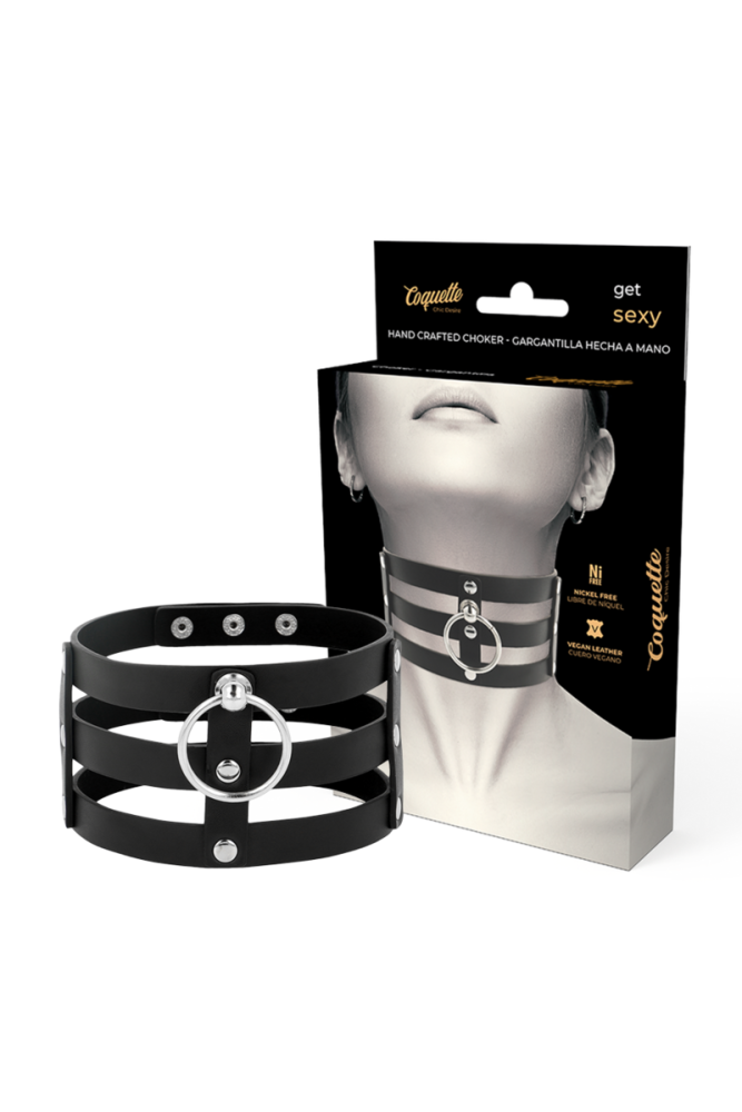 COQUETTE CHIC DESIRE - GIROCOLLO IN PELLE VEGANO STILE FETISH