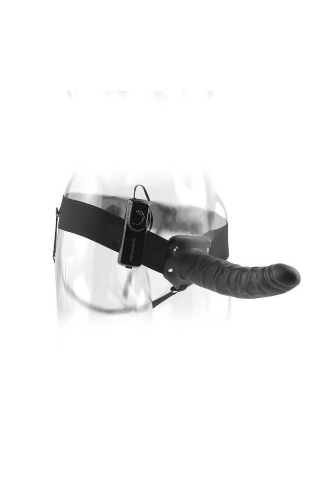 FETISH FANTASY SERIES - 19 CM STRAP-ON CAVO VIBRANTE NERO