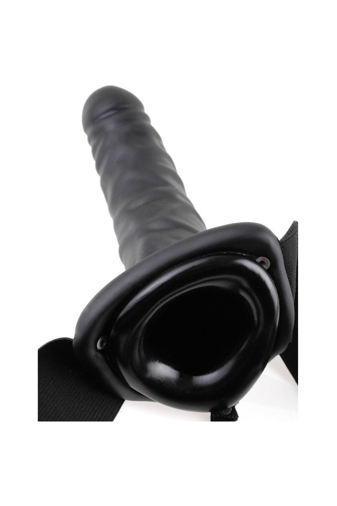FETISH FANTASY SERIES - 19 CM STRAP-ON CAVO VIBRANTE NERO