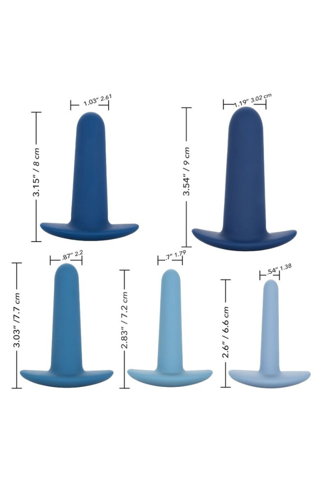 CALEXOTICS - SET PER ALLENAMENTO ANALE INDOSSABILE 5 PEZZI