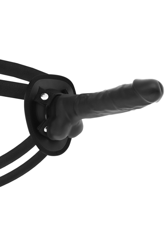 COCK MILLER - IMBRACATURA + COCKSIL ARTICOLABILE DENSIT SILICONE NERO 18 CM