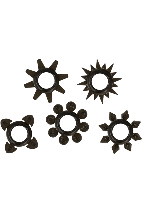 OHMAMA - SET DI 5 ANELLI PER TESTICOLI E PENE IN SILICONE