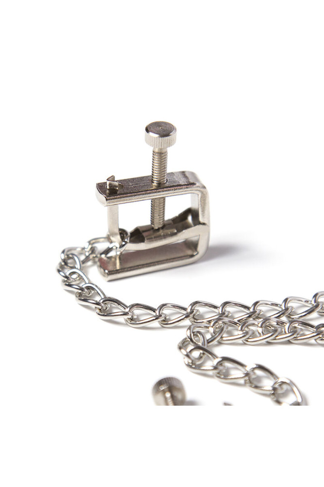 OHMAMA FETISH - MORSETTI A VITE IN METALLO CON CATENA