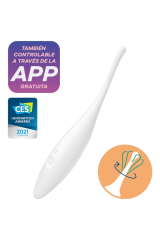 SATISFYER - VIBRATORE TWIRLING JOY CLIT TIP BIANCO