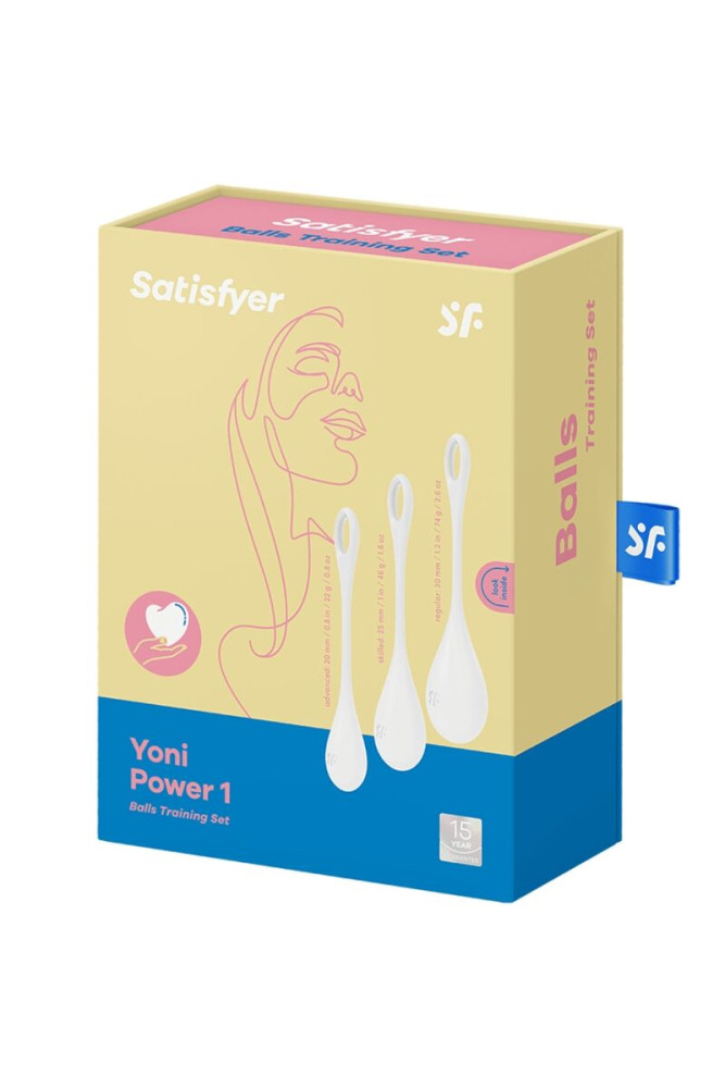 SATISFYER - SET DA ALLENAMENTO YONI POWER 1 BIANCO