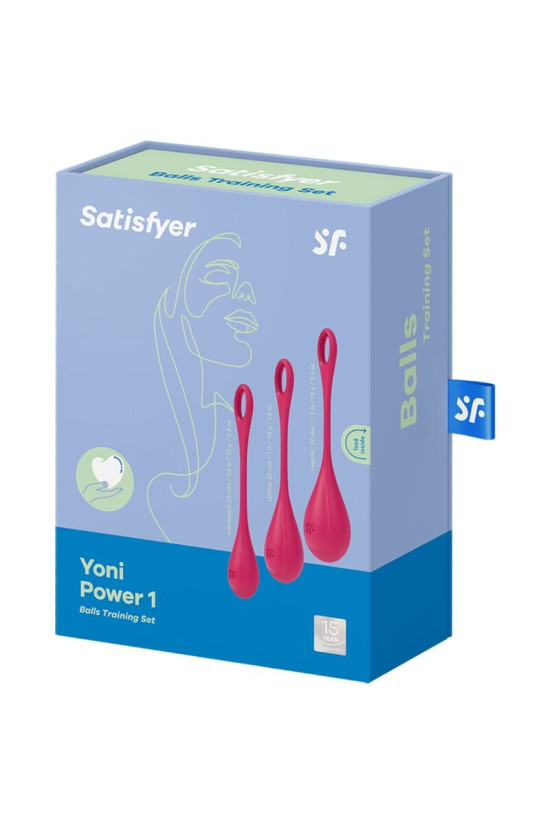 SATISFYER - SET DA ALLENAMENTO YONI POWER 1 ROSSO