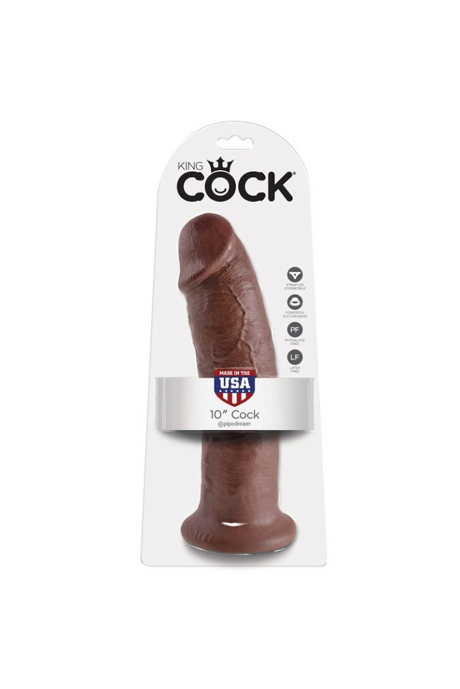 KING COCK - 10 DILDO MARRONE 25.4 CM