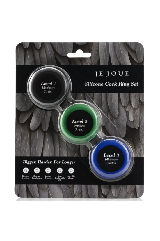 JE JOUE - SET IN SILICONE ANELLI PER PENE IN SILICONE