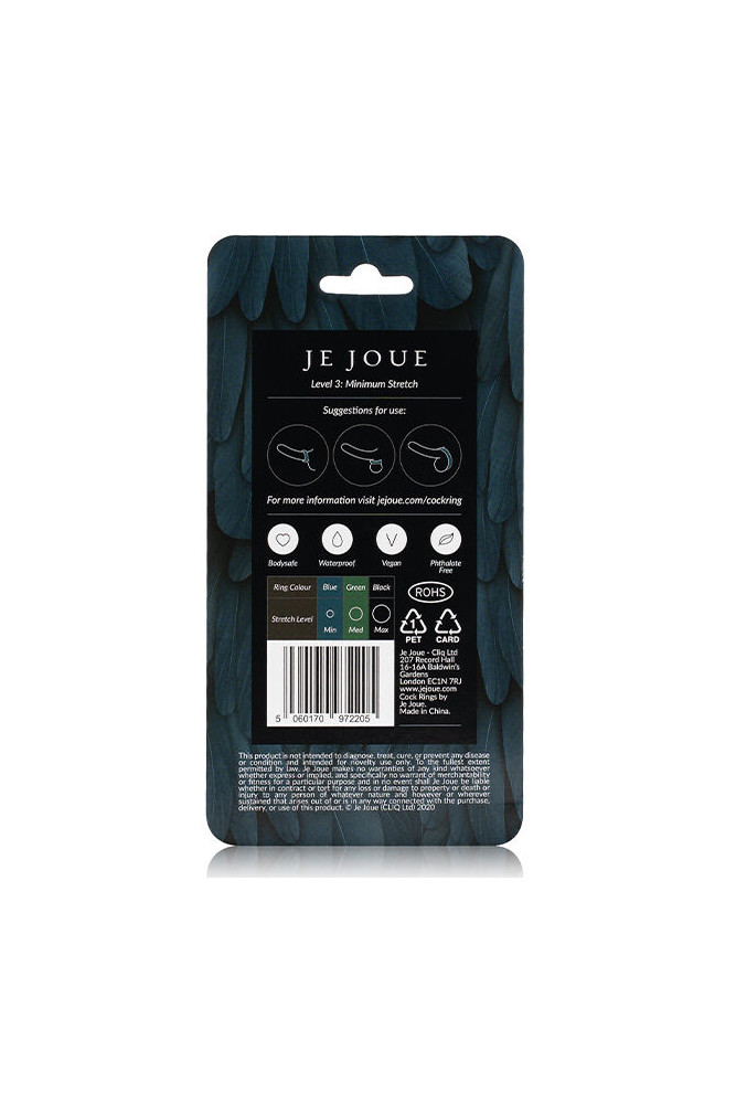 JE JOUE - ANELLO IN SILICONE BLU STRANGOLAMENTO MINIMO