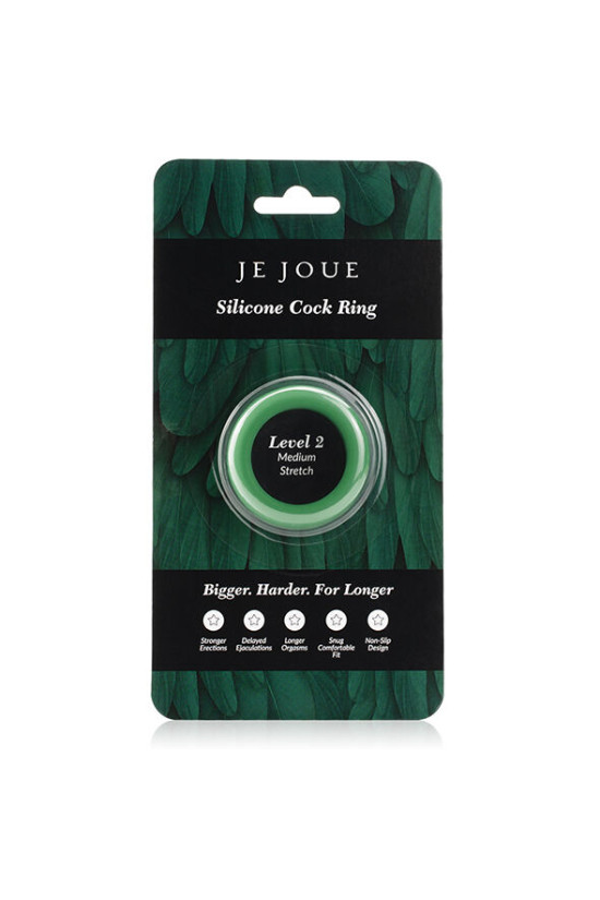 JE JOUE - ANELLO IN SILICONE VERDE - STROZZATURA MEDIA
