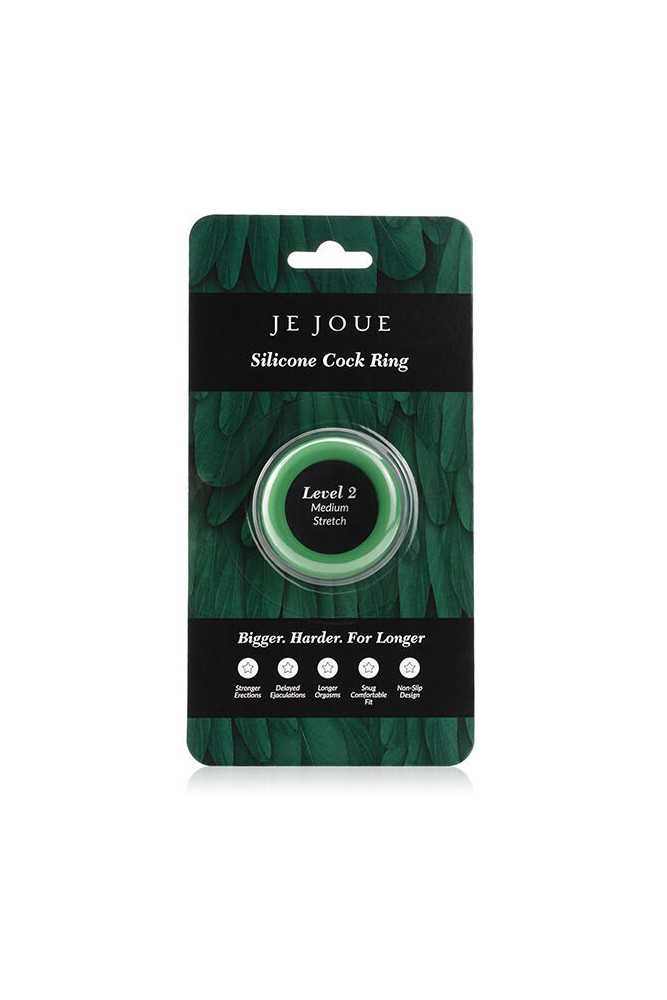 JE JOUE - ANELLO IN SILICONE VERDE - STROZZATURA MEDIA
