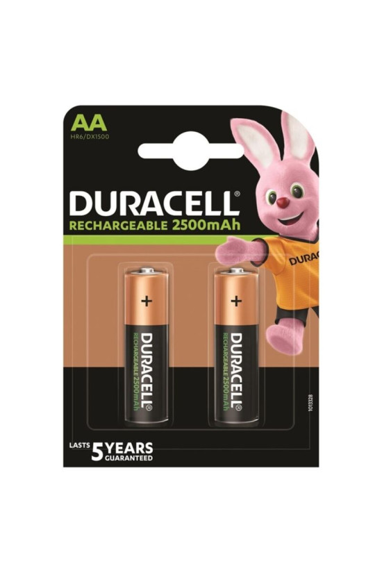 DURACELL - BATTERIA RICARICABILE HR6 AA 2500mAh 2 UNIT