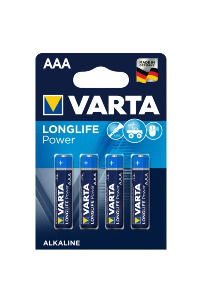 VARTA - LONGLIFE POWER BATTERIA ALCALINA AAA LR03 4 UNITÀ
