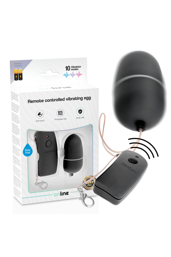 ONLINE - UOVO VIBRANTE CON TELECOMANDO NERO