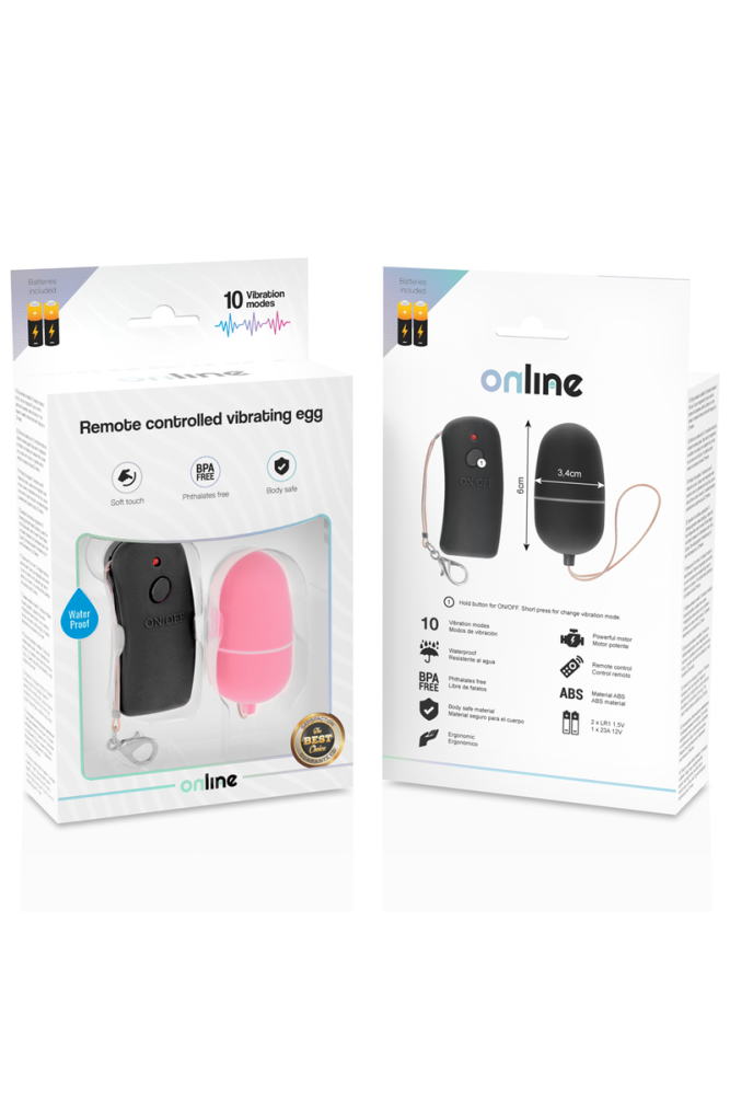 ONLINE - UOVO VIBRANTE CON TELECOMANDO ROSA