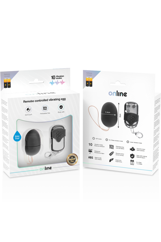 ONLINE - UOVO VIBRANTE TELECOMANDO NERO