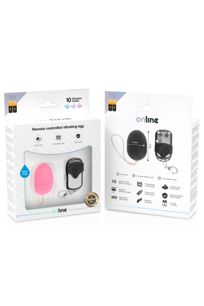 ONLINE - TELECOMANDO UOVO VIBRANTE S ROSA