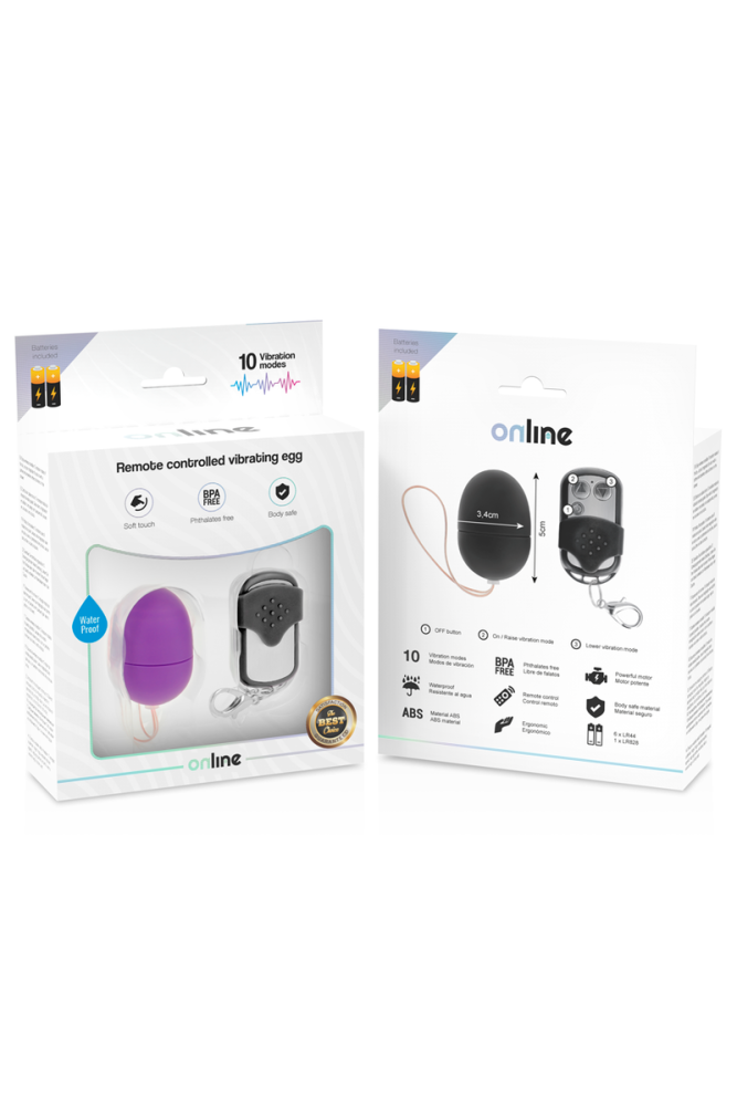 ONLINE - TELECOMANDO UOVO VIBRANTE S LILLA