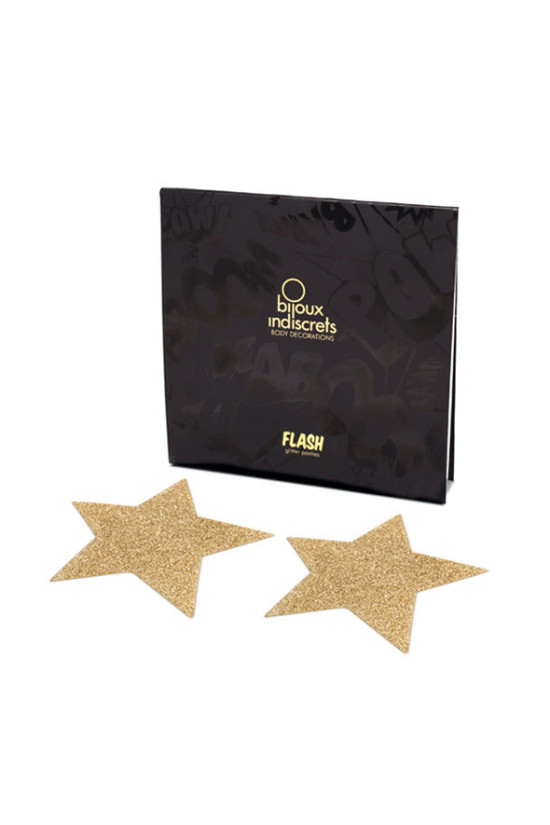 BIJOUX - INDISCRETS COPRI CAPEZZOLI FLASH GOLDEN STAR