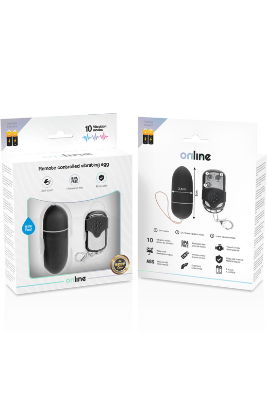 ONLINE - TELECOMANDO UOVO VIBRANTE L NERO
