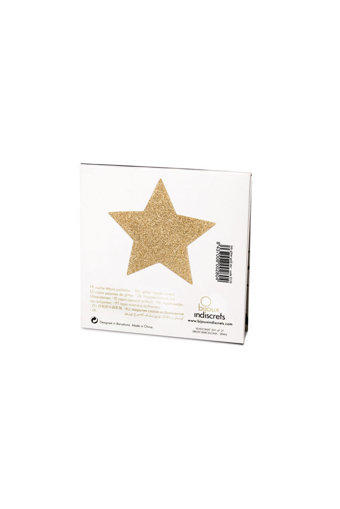 BIJOUX - INDISCRETS COPRI CAPEZZOLI FLASH GOLDEN STAR