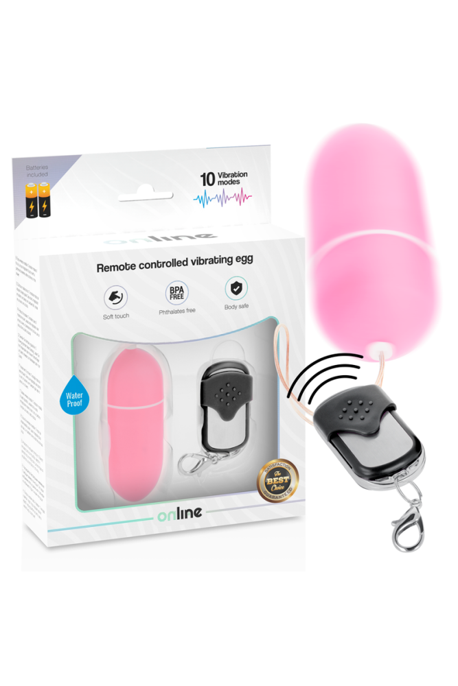 ONLINE - TELECOMANDO UOVO VIBRANTE L ROSA